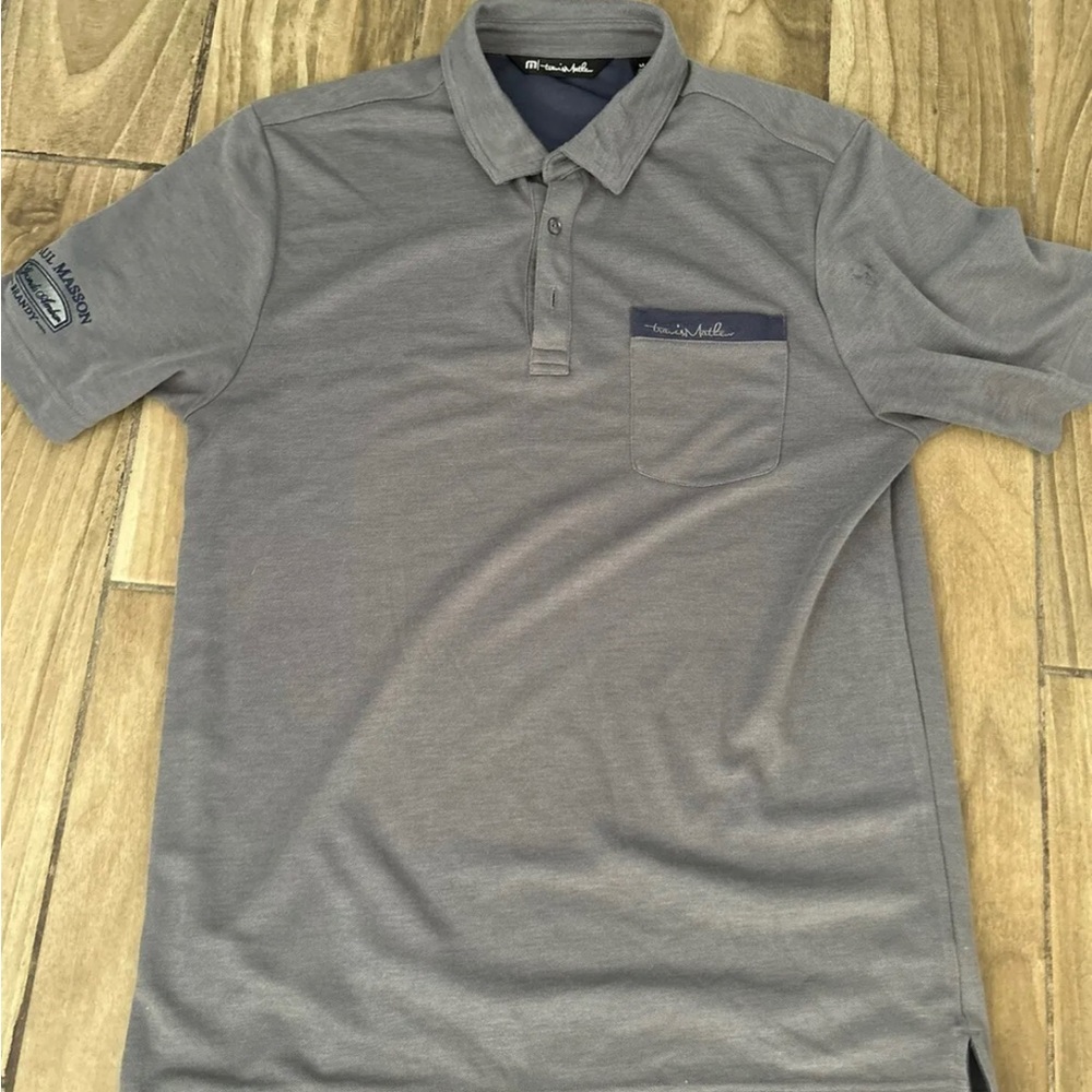Travis Mathew Polo Shirt Mens Size Medium Gray Golf Casual Short Sleeve *